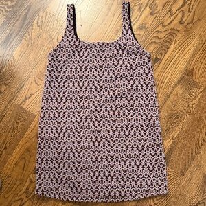 Zara Blue and Orange Patterned Mini Dress